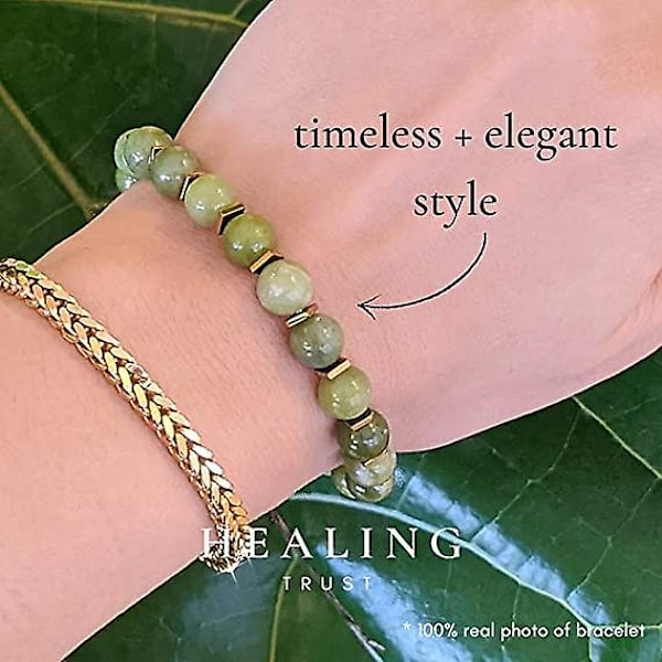 GHYT Grön Jade Armband Herrar Damer Entreprenör Business Lycka, Pengar Attraktion Chakra Armband, Dam Armband Pärlor, Maximal Pengar Rikedomen Överflöd