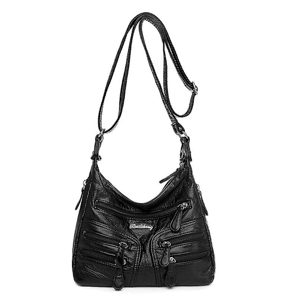 Håndveske Luksus Håndvesker Dameveske Designer Skuldervesker for Kvinner Skulderveske Dame Punger og Lommebøker Sac A Main Femme Bolsa（Svart）