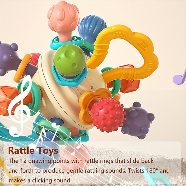 Baby lelu Atomic Ball Baby hammastuskumi keinupallo Kouluttava tarttumisharjoittelu helistin