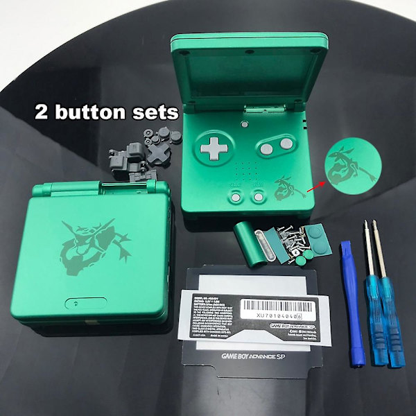 For Gba Sp Housing Shell Case Cover Part For Nintendo Gameboy Advance Sp（Green Rayquaza）