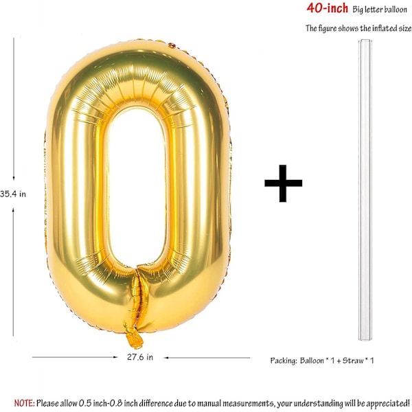 Bokstavsballonger 40 tum Jätte Jumbo Heliumfolie Mylar för Festdekorationer Guld H