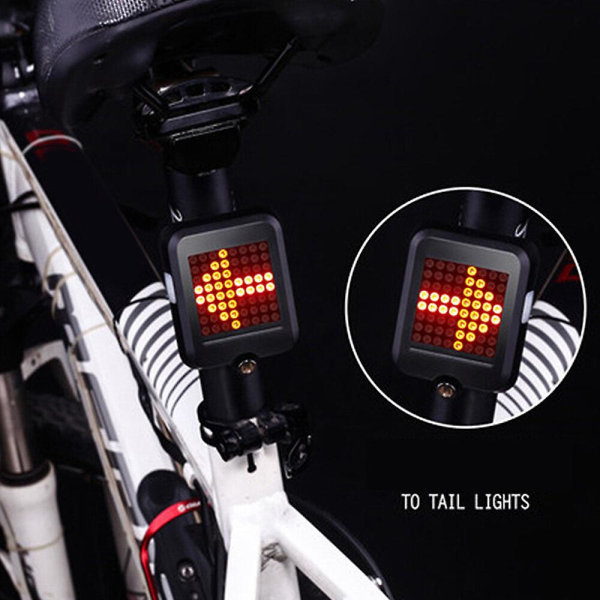 Cykel Auto Lys Indikator Retnings Baglys Opladning USB MTB Cykel sikkerhedsadvarselslampe