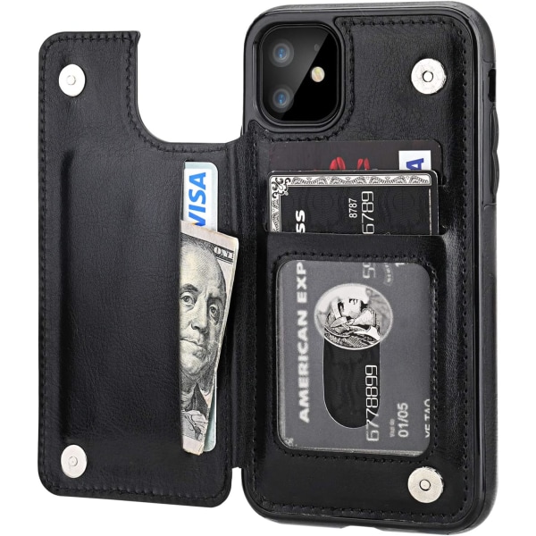 1 st iPhone case med korthållare-kortplats phone case svart iPhone12ProMax