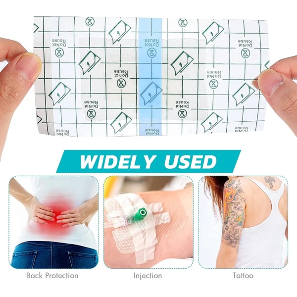 Tatuering Eftervård Vattentät Transparent Bandage Tejp 12CM*10M