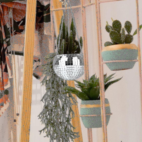 25 cm Discokula Hängande Spegelkruka Diameter Heminredning Utomhus Blomkruka För Inomhus Krukväxt Korgkrok 2024-Ny