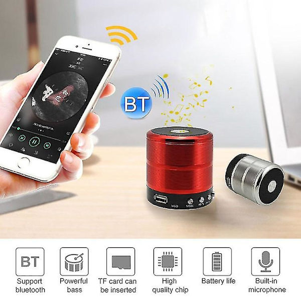 S28 Metall Mobil Bluetooth Stereo Bärbar Högtalare
