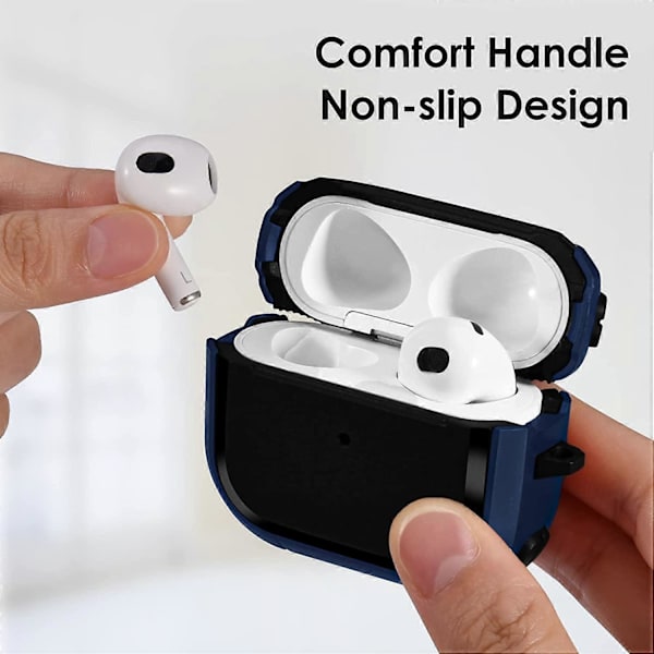 Skydd för AirPods 3-fodral, Stötsäkert AirPod Gen 3-fodral iPod 3 Hörlurar Hårdt Skal för Män Kvinnor Kompatibelt med Apple Air Pod 3:e Generationen Cha