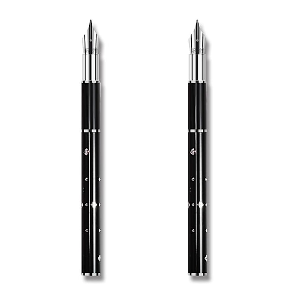 2 st Nagelkonstpennor Färgpennor - Svart Bar Penmake Up