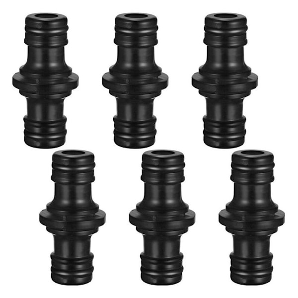 6 stk. Havevandslange Hjem Bilvask Slange Reparation Plast Lige Fitting Hurtigkobling Tilbehørssæt