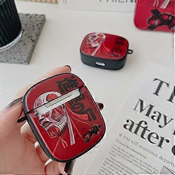 Fodral för Airpods 2/1, Japansk Anime Cartoon Cover för Airpods 1&2, 3D Cool Mjuk TPU Skal Hörlurs Skyddande Fodral för Airpods Laddningsbox Cover (C