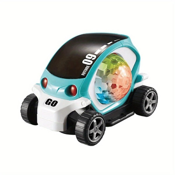 Lasten sähköleluauto poika flash musiikkilelu auto sähköinen universal sarjakuvaleluauto naaras (sininen)