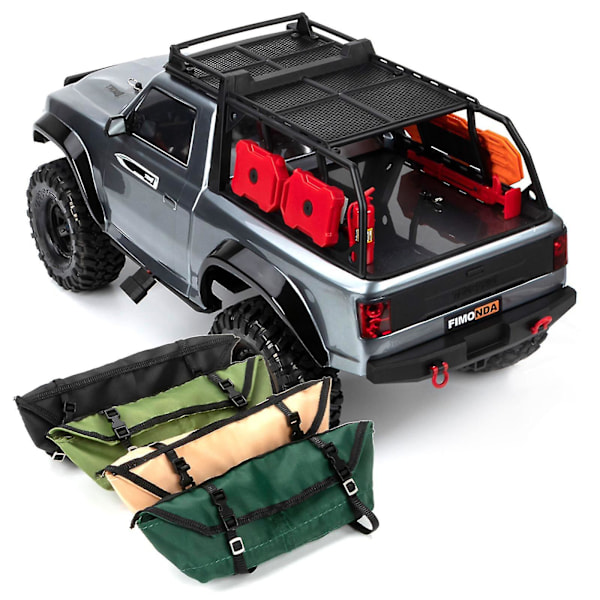 R/C modellbil Dekoration Bagageväska DIY Modifiera Kit För 1:10 Scx10 4x4wd Leksaker（Gul）