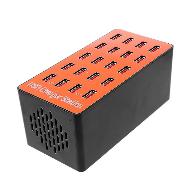 2024 20-portars USB-hubb laddare strömadapter vägg snabbladdningsdockningsstation 100w