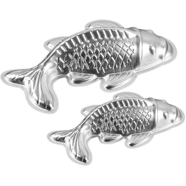 2 stk. kageform fisk form bageform madform metal geléform bageværktøj