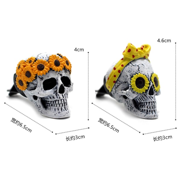 Halloween Bilinredning Dekoration Dödskalle Aromaterapi Set Bil Aromaterapi Bilhänge Bilinredning Tillbehör Innehåller Dofttabletter