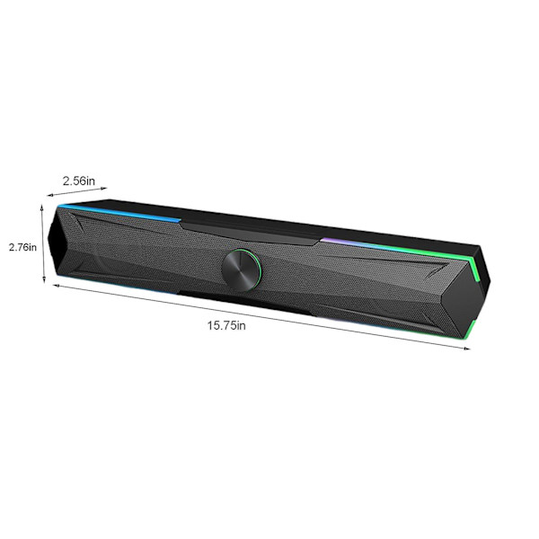 Dator Bluetooth-högtalare Högtalare RGB Ljusutsändande Subwoofer Stereo Surround USB Stereo Dator TV Universellt Ljudsystem