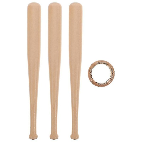 1 sæt af træ mini baseball bats form baseball holder baseball stativ