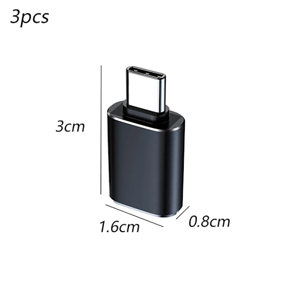 USB C hane till USB hona, USB C hane till USB 3.0 hona adapter, USB C till USB A adapter kompatibel, (Typ C)