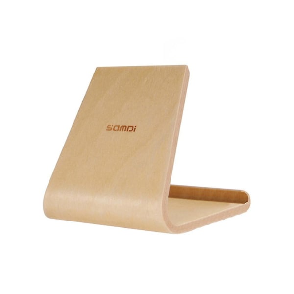 Samdi Wood Anti-skli Universal Telefon Tablett Stativ Holder For Iphone Ipad Samsung（White Birch Wood）