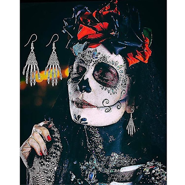 9 par Halloween Stud Øredobber Halloween Smykker Drop Dangle Øredobber Gresskar Svart Katt Stud Øredobber