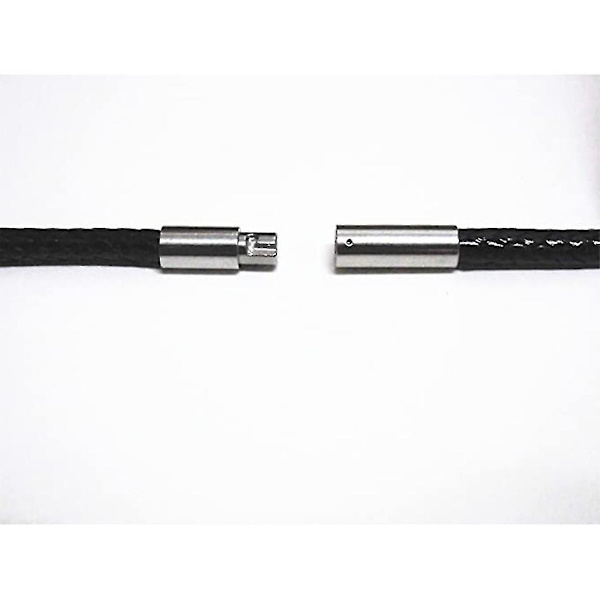 10 set svart flätad läderrem för män kvinnor DIY-hängetillbehör 16''-21''（41 cm lång）