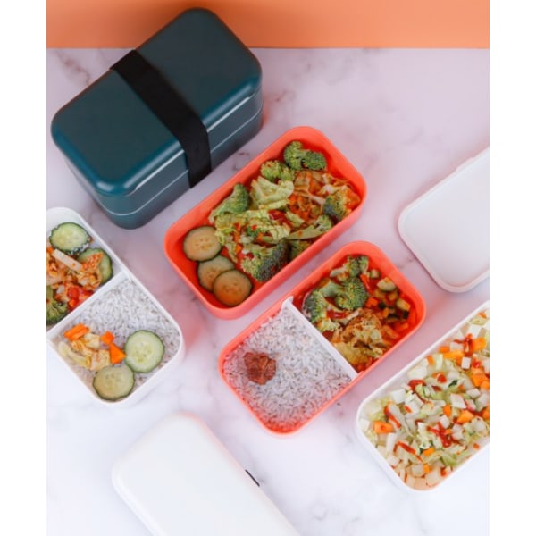 Lunchbox - Bento Box - 2 lufttäta fack 1200ml