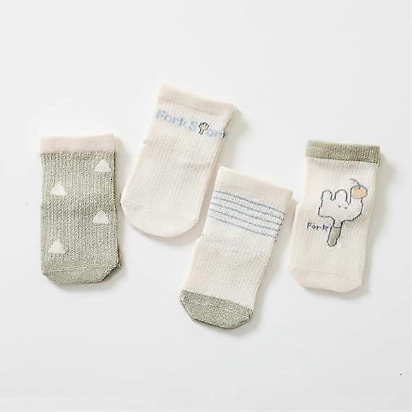 Bebis- och småbarnsstrumpor för pojkar och flickor, 8-pack, bomullsstrumpor, sommar, vår och höst, 5-8 år