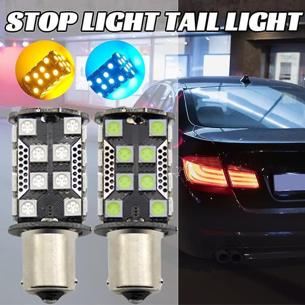 Led Auto Led Blinklys Ekstra Lys Vanntett Liten Pære Biltilbehør（Gult Lys）