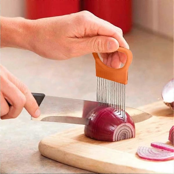 2-pack Assistent Matskärare Rostfritt Stål Grönsaksställ Slicers Köttslicers Lök Skalare, Potatis Skärare Slicer, Grönsaks Hjälp, Rostfritt Stål F