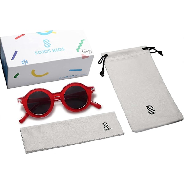Söta Runda Polariserande Solglasögon för Barn Flickor Pojkar UV400 Skydd De Sol Gafas Strand Semester