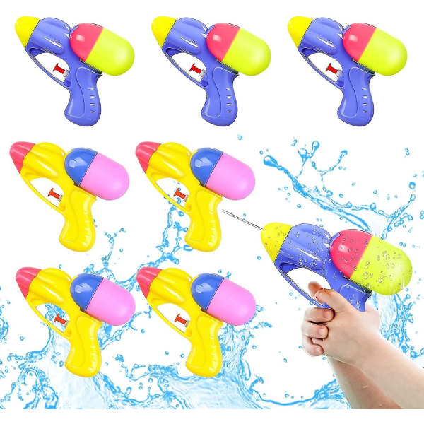 8 stk Kraftig vannpistol, vannpistol for barn voksne, strandbassengvannpistol, vannpistolleke små, vannpistoler i plast