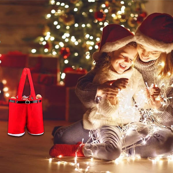 Jultomtebyxor Stil Väska Rödvinspåse Julbröllop Godispåse Julgåvor (liten)