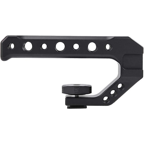 Kamerahandtag med 3 blixtsko, Uulanzi Urig R005 Universal Video Action Stabiliserande Handtag Kamerablixtsko Adapter, 1/4\" 3/8\" Hål