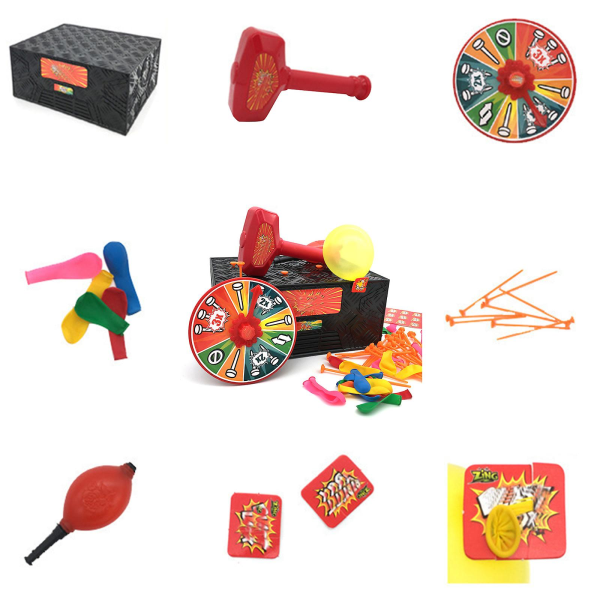 Bankende og eksploderende ballongbokser, Wack a Balloon Game, Fun Game Toy Gift