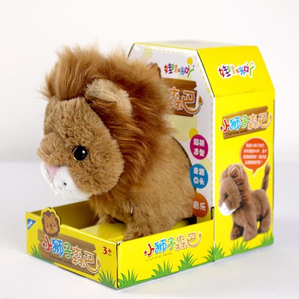 Gulbrun lejon plyschdocka (18 cm)