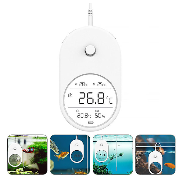 1 st Akvarie Termometer Fisk Tank Termometer Elektronisk Display Termometer