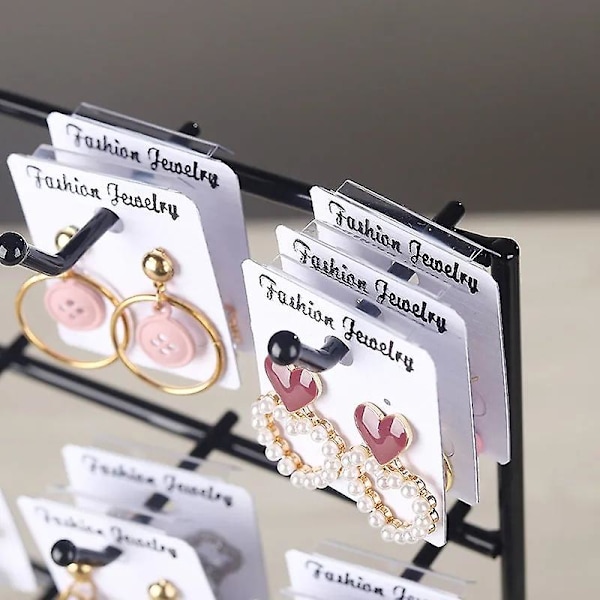 Svart örhänge smycken display stativ krok upp smycken arrangör rack hållare aktivitet halsband ring display stativ butik dekoration