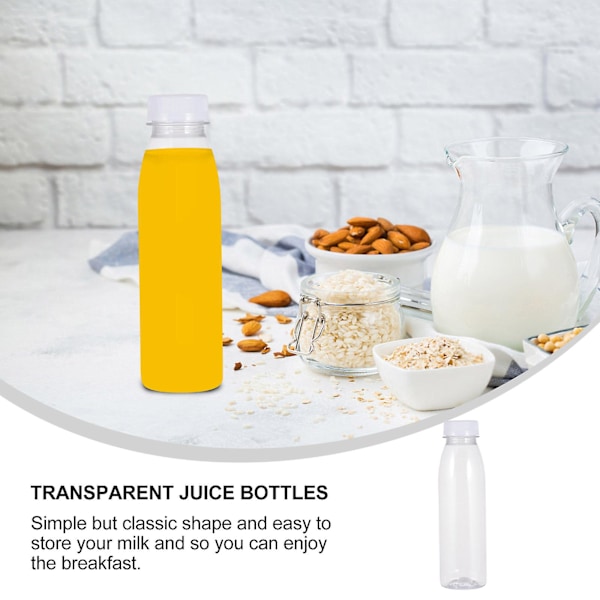 10 st 350 ml Multifunktionella tomma flaskor Återanvändbara juiceflaskor (Transparent)