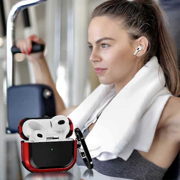 Skydd för AirPods 3-fodral, Stötsäkert AirPod Gen 3-fodral iPod 3 Hörlurar Hårdt Skal för Män Kvinnor Kompatibelt med Apple Air Pod 3:e Generationen Cha