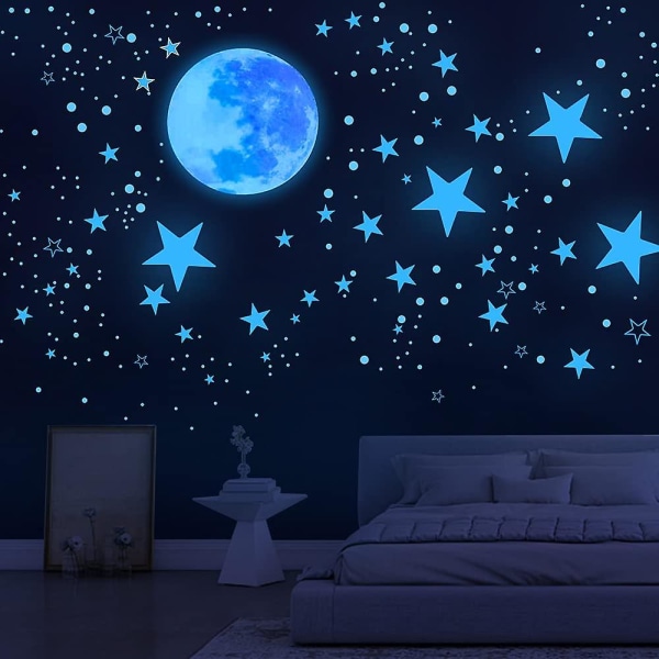 Wabjtam Glow In The Dark Stars För Tak, Stjärndekorationer För Sovrum, Barn Pojkar Flickor Rum Dekor, Coola Saker För Ditt Rum, Väggdekaler För Sovrum