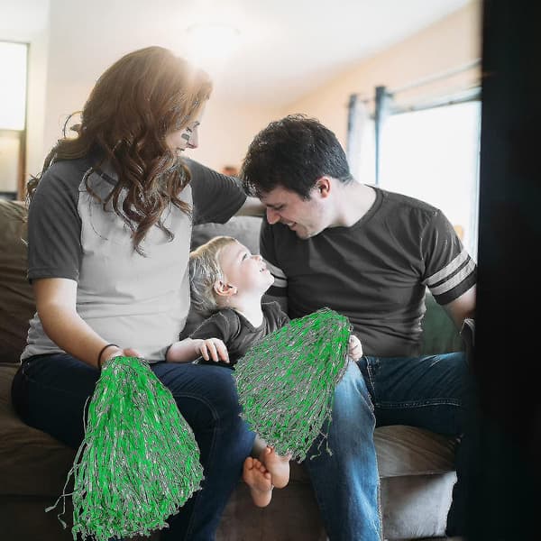 24-pack Cheerleading Pompoms för vuxna och barn, gröna