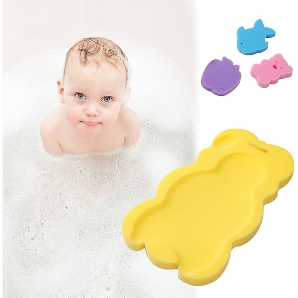 Nyfödd badmatta - Nyfödd svampdynamatta för dusch | Baby Care badkarskudde för badrum badkar duschrum Youding（Gul）