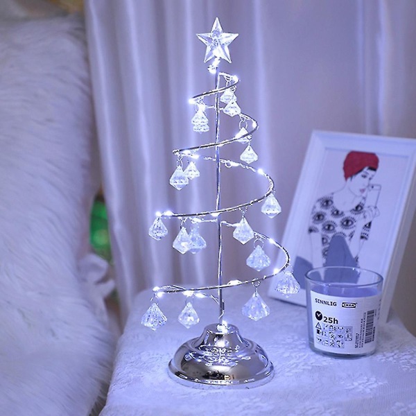 Led Krystal Juletræ Bordlampe Pentagram Natlys Husholdnings Børneværelse Soveværelse dekorative lys