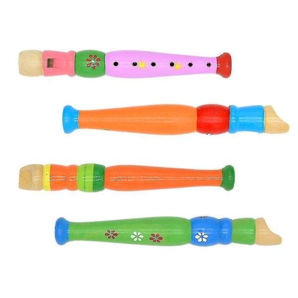 Børne Piccolo musikinstrument, 6-hullers blokfløjte træfløjte