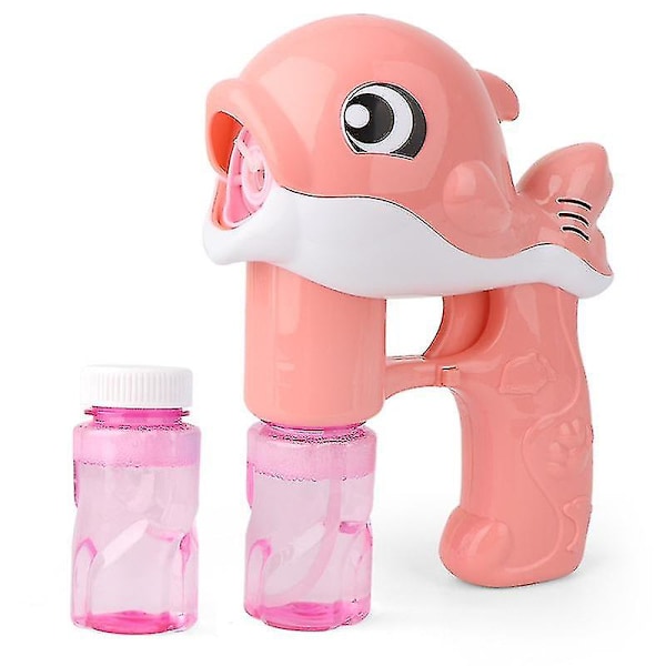 Bubbelpistol Set Whale Automatisk Bubbelmaskin Blåsmaskin Bubbelmaskin, 1 Styck, Rosa