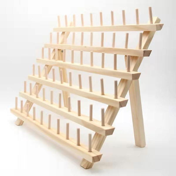Träring smyckesställ display förvaring smyckesorganisatör hållare sytråd rack hopfällbar skrivbordsdisplay butik dekoration