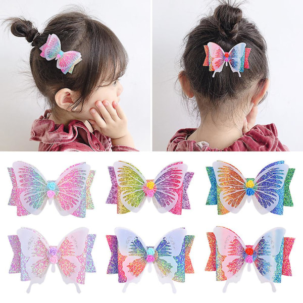 WABJTAM8kpl Hiusneulat Bowknot Barrettes Hiustarvikkeet Lapsille Lapset