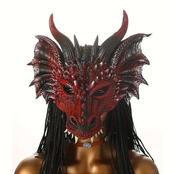 Halloween Maske Fest Masquerade Cosplay Drage Mask Halloween Easter Performance Rekvisitter Mask Pu Material Mask