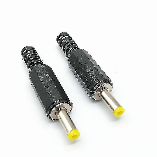 10 st DC-hona 4,0 mm x 1,7 mm strömkabelkontakt Adapter Perfekt för att göra en kabel till önskad längd