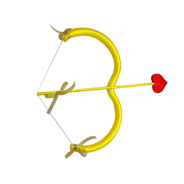 Cupid Bow Arrow Set-Alla hjärtans dag Röd Cupid kostym Cosplay Tillbehör för vuxna barn（Gul）